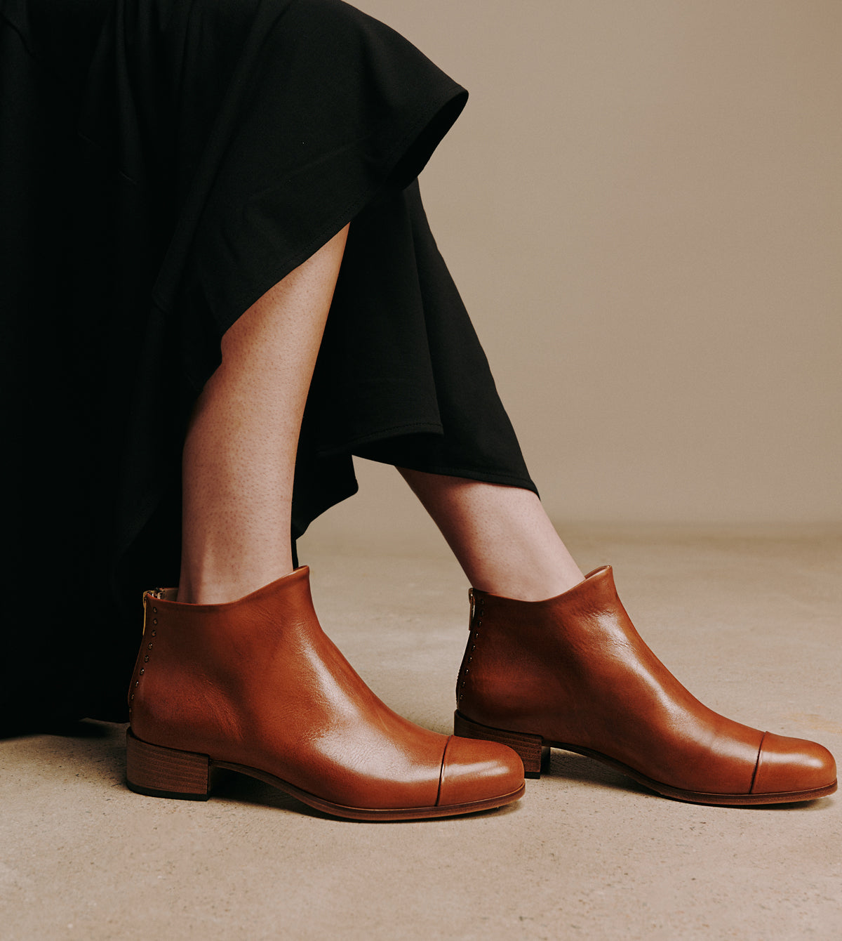 Beau5 Leather Ankle Boots by Beau Coops