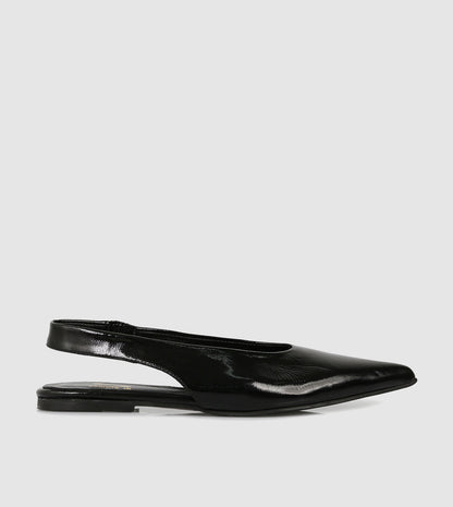 Patent Black Slingbacks 