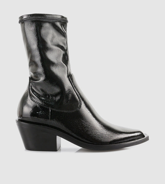 Jayda Patent Ankle Boots by Sempre Di