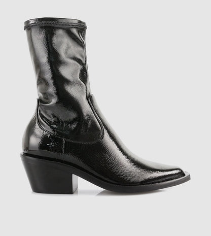 Jayda Patent Ankle Boots by Sempre Di