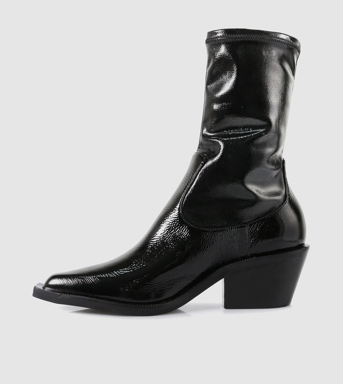 Jayda Patent Ankle Boots by Sempre Di