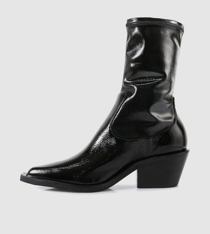 Jayda Patent Ankle Boots by Sempre Di
