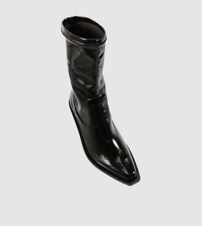 Jayda Patent Ankle Boots by Sempre Di