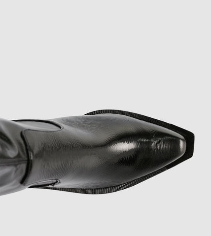 Jayda Patent Ankle Boots by Sempre Di
