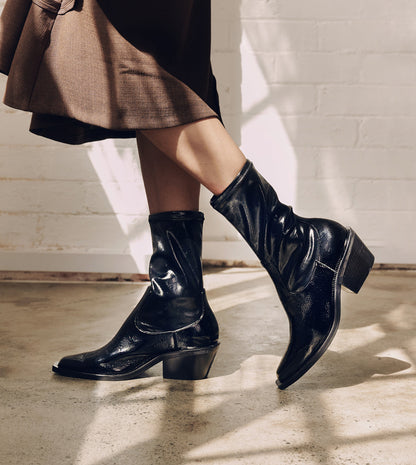 Jayda Patent Ankle Boots by Sempre Di