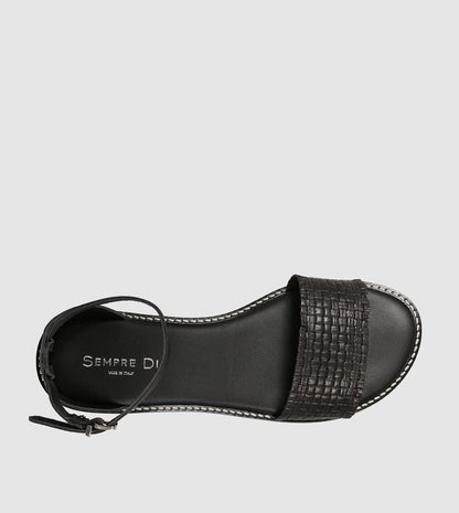 Greta Flat Sandals by Sempre Di