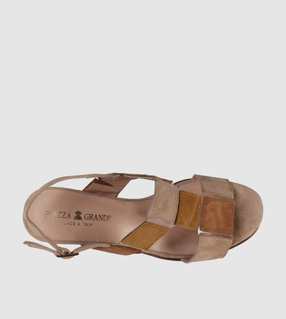 Rosetta Block Sandals by Piazza Grande