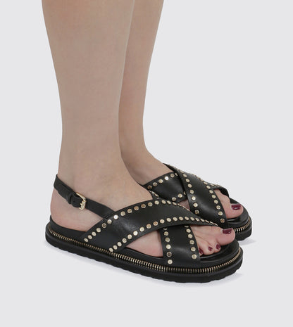 Noir Sandals by Elvio Zanon